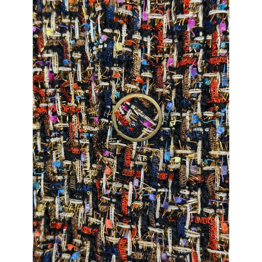 NEW Anthropologie J.O.A. Shimmer Tweed Sheath Mini Dress Multicolor Large - Picture 10 of 15